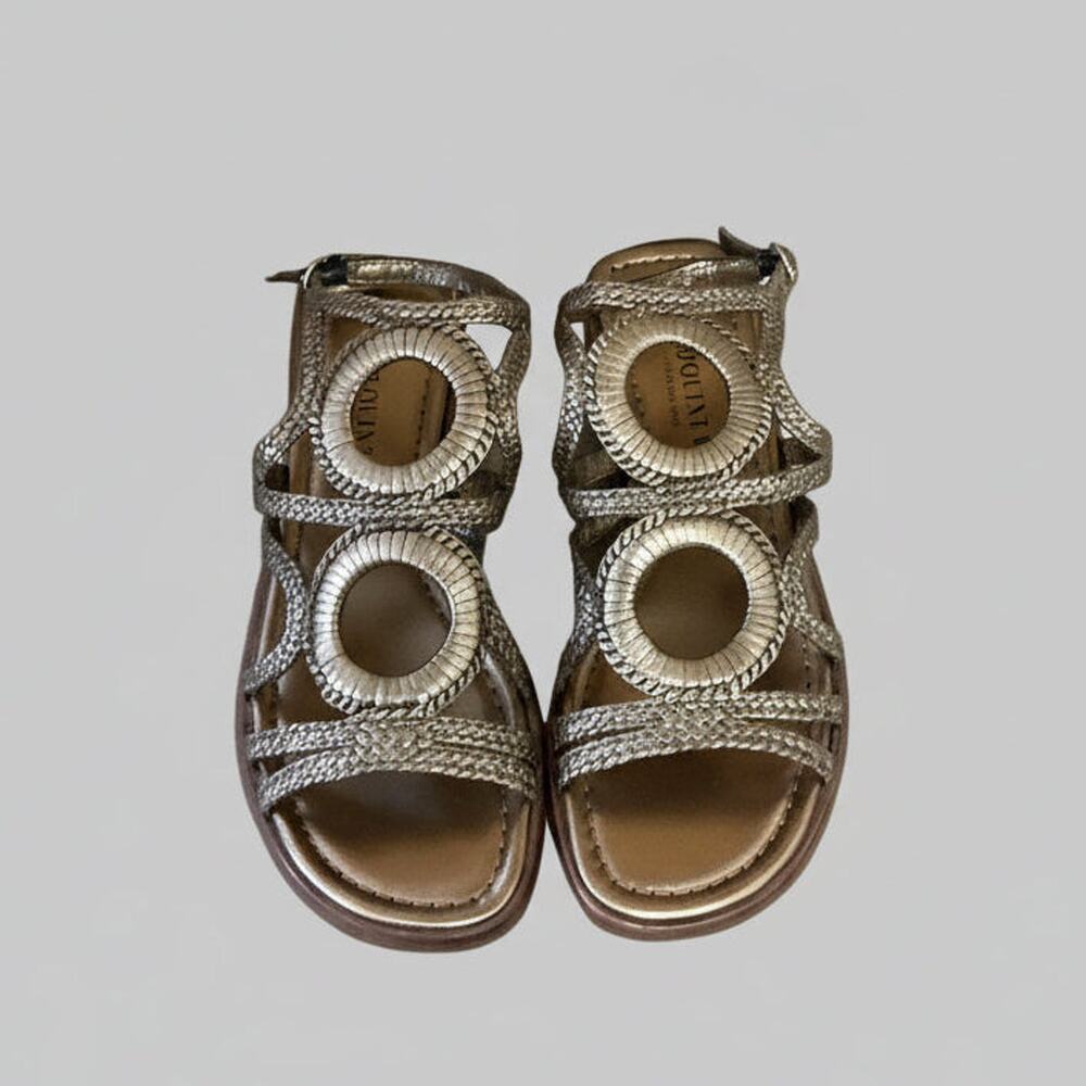Pons Quintana bronze braid sandal, Size 9, LIKE NEW!